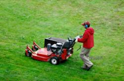 img of lawncare professional cutting grass
